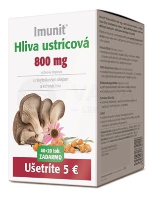 Imunit Hliva ustricová 800 mg s rakytníkovým olejom a echinaceou