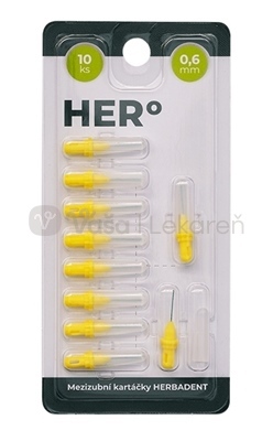 Herbadent HERo Electra Medzizubná kefka 0,6 mm (žltá)