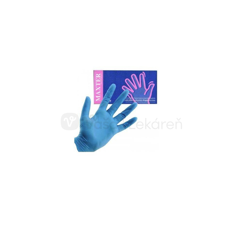 Maxter Rukavice Nesterilné, nitrilové, nepúdrované, veľkosť S (modré)