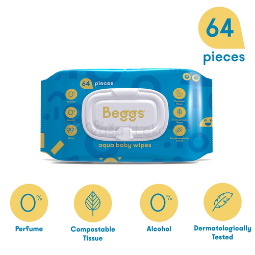Beggs Detské vlhčené splachovateľné obrúsky