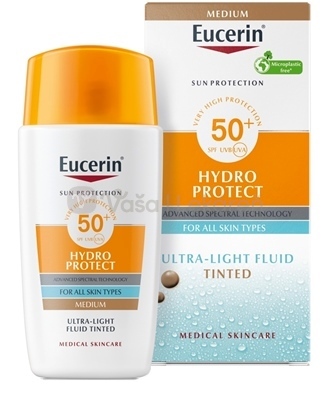 Eucerin Sun Hydro Protect Ultraľahký fluid na opaľovanie SPF50+ (stredne tmavý)
