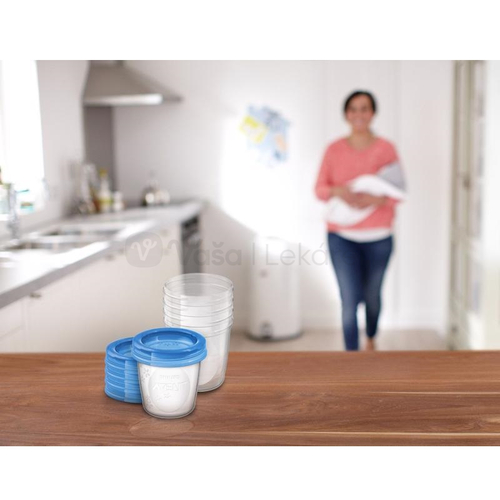 AVENT VIA poháriky s vrchnákmi (Set)
