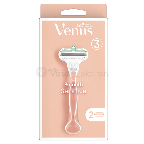 Gillette Venus Smooth Sensitive Dámsky holiaci strojček s náhradnými hlavicami