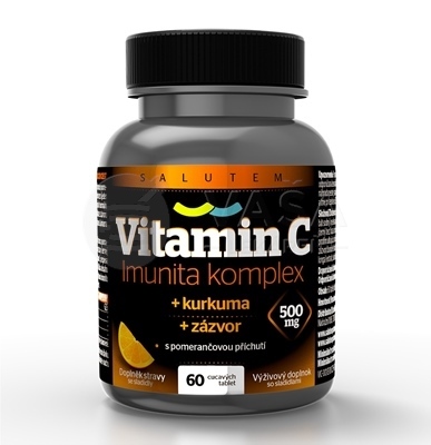 Salutem Vitamín C 500 mg Imunita Komplex s kurkumou a zázvorom