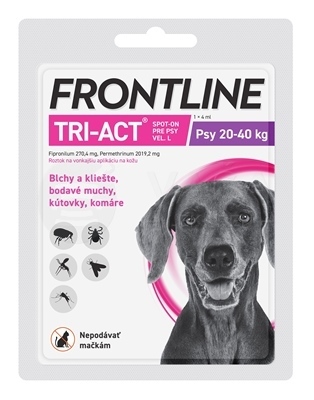 FRONTLINE Tri-act Spot-On pre psy L (20-40 kg)
