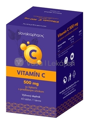 Slovakiapharm Vitamín C 500 mg so šípkami