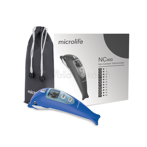 Microlife NC 400 Digitálny detský bezkontaktný čelový teplomer (dizajn delfín)