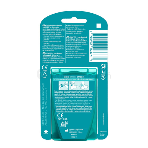 Compeed Gélová náplasť na pľuzgiere na nohách (stredná)