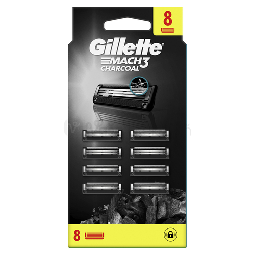 Gillette Mach3 Charcoal Pánske náhradné holiace hlavice