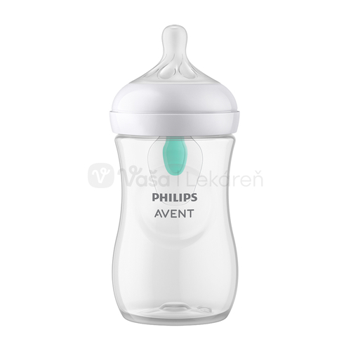 AVENT Natural Response Priehľadná fľaša s cumlíkom s ventilom AirFree (1+ mesiac)
