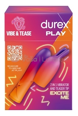 DUREX Play Vibe & Tease Vibrátor 2v1 so stimulačnou špičkou