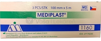 Mediplast Textilná náplasť na papierovej dutinke (10 cm x 5 m)