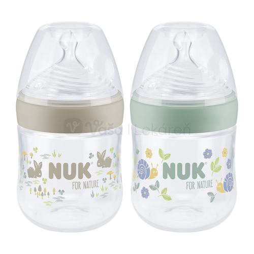 NUK For Nature Dojčenská fľaša s kontrolou teploty, rôzne vzory
