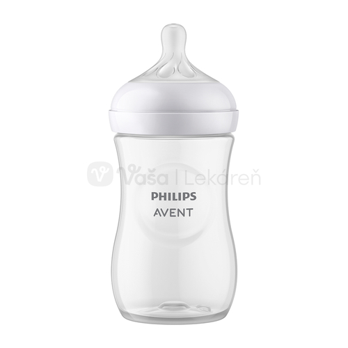 AVENT Natural Response Priehľadná fľaša s cumlíkom pre podporu rytmu pitia (1+ mesiac)