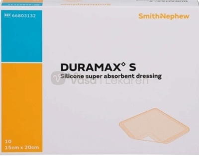 Duramax S Silikónový superabsorpčný obväz (15 x 20 cm)