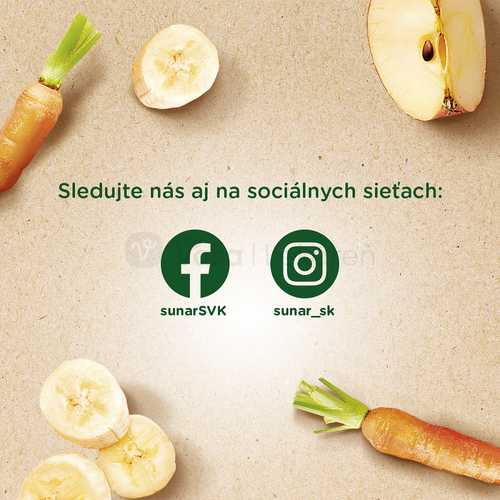 Sunar BIO Ovocná kapsička Jablko, banán, mrkva (od ukončeného 4.mesiaca)
