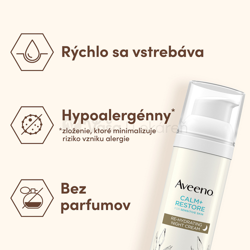 Aveeno Calm+ Restore Rehydratačný nočný krém