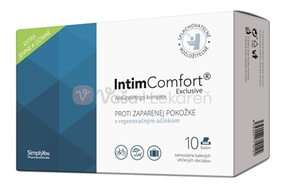 IntimComfort Vlhčené obrúsky proti zaparenej pokožke