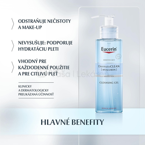 Eucerin DermatoClean Hyaluron Čistiaci gél na citlivú pleť