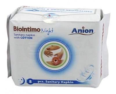 Anion Biointimo Nočné hygienické vložky s krídelkami