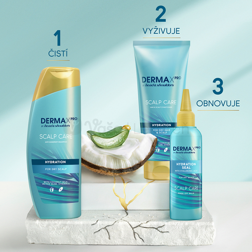 DERMAxPRO by Head & Shoulders Hydratačný šampón proti lupinám na suchú pokožku hlavy