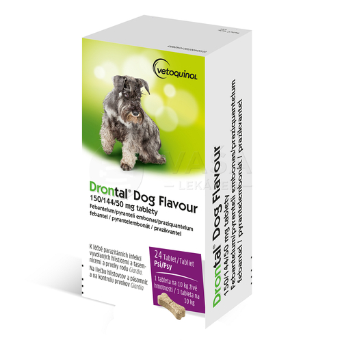 Drontal Dog Flavour 150/144/50 mg Tablety na odčervenie pre psy