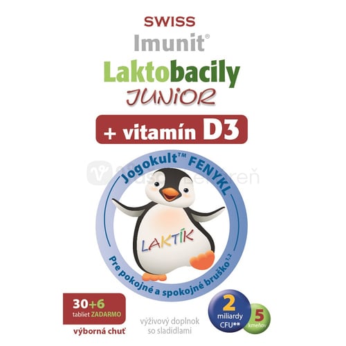 Swiss Imunit Laktobacily Junior + vitamín D3