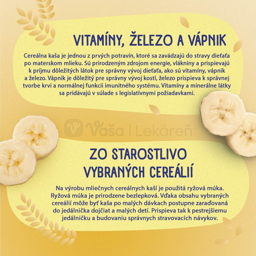Sunar Mliečna kaša ryžová Na dobrú noc Banánová (od ukončeného 4. mesiaca)