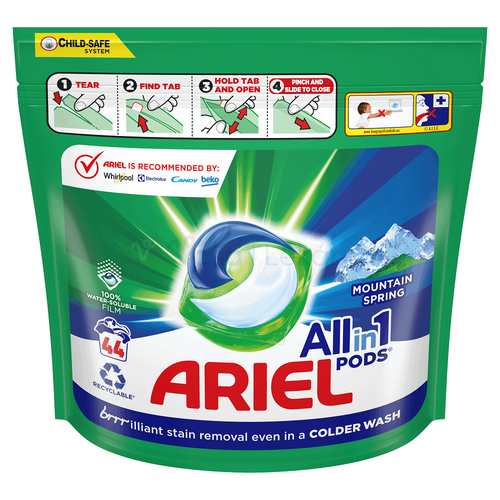 Ariel Mountain Spring Gélové tablety na pranie