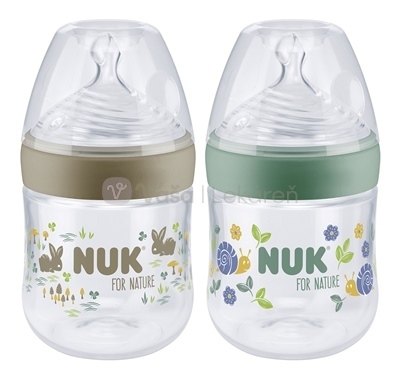 NUK For Nature Dojčenská fľaša s kontrolou teploty, rôzne vzory