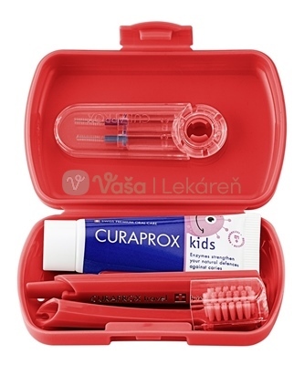 Curaprox Kids Travel set (červený)