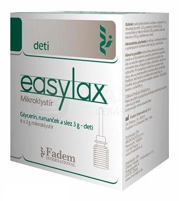 Easylax Mikroklystír pre deti (glycerín, rumanček, slez)