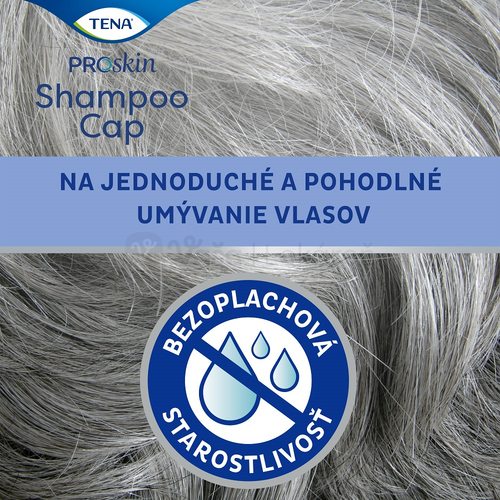 Tena Shampoo Cap (Bezoplachový šampón a kondicionér v čiapke)