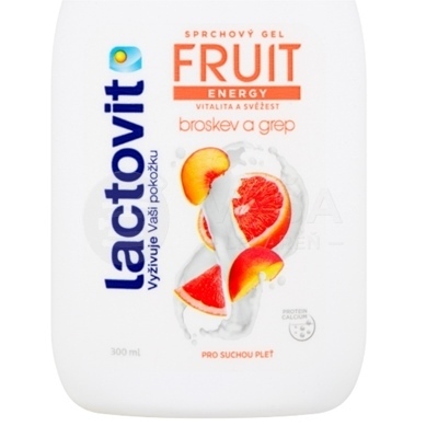 Lactovit Fruit Energy Sprchový gél Broskyňa a grep