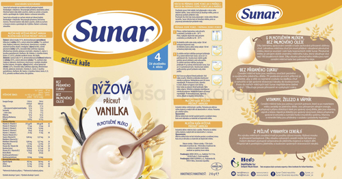 Sunar Mliečna kaša ryžová Vanilková (od ukončeného 4. mesiaca)