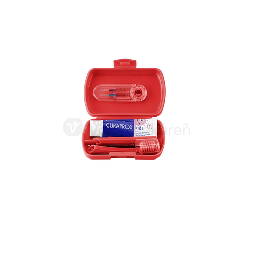 Curaprox Kids Travel set (červený)