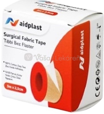 Aidplast Náplasť textilná bavlnená na cievke (2,5 cm x 5 m)
