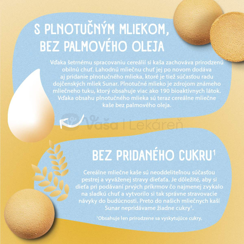 Sunar Mliečna kaša 8 cereálií Na dobrú noc Piškótová (od ukončeného 8. mesiaca)