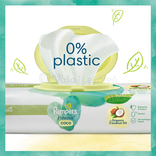 Pampers Harmonie Coco Vlhčené obrúsky (2 balenia)