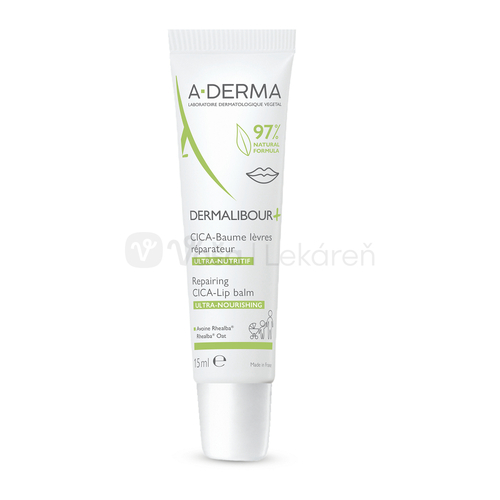 A-DERMA Dermalibour+ Reparačný Cica-balzam na popraskané a podráždené pery