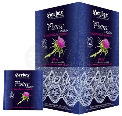 Herbex Čaj Pestrec s mätou z myjavských kopaníc