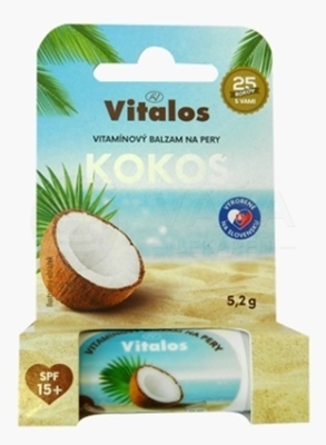 Vitalos Balzam na pery SPF15+ Kokos