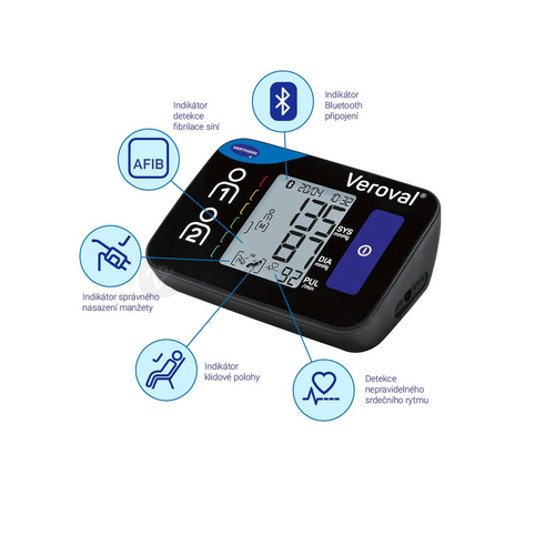 Veroval Compact Connect BPU26 Ramenný digitálny tlakomer s univerzálnou manžetou (22 - 42 cm) (Set)