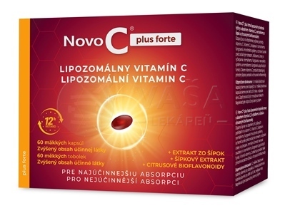 Novo C Plus Forte Lipozomálny Vitamín C s extraktom zo šípok a citrusovými bioflavonoidmi