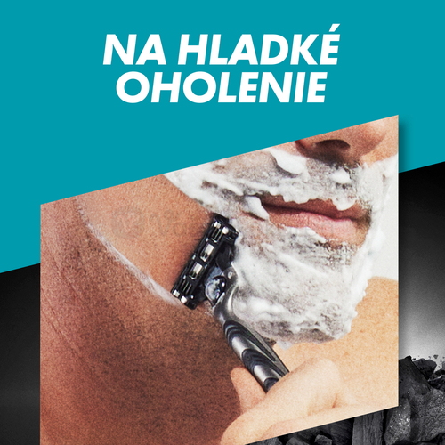 Gillette Mach3 Charcoal Pánske náhradné holiace hlavice