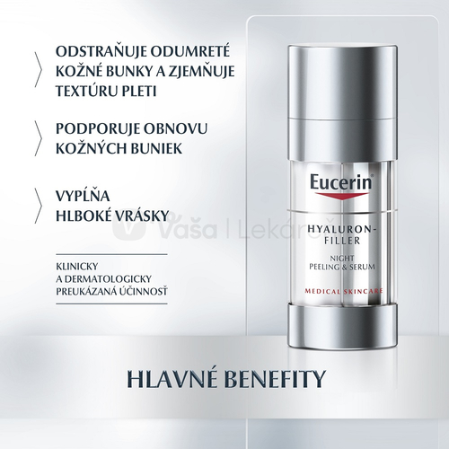Eucerin Hyaluron-Filler Nočné obnovujúce a vypĺňajúce anti-age sérum