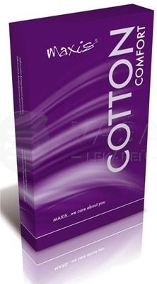 Maxis Comfort Cotton Stehenné pančuchy, veľ. 7, (II.KT), krátke, so špicou, s lemom, bronz