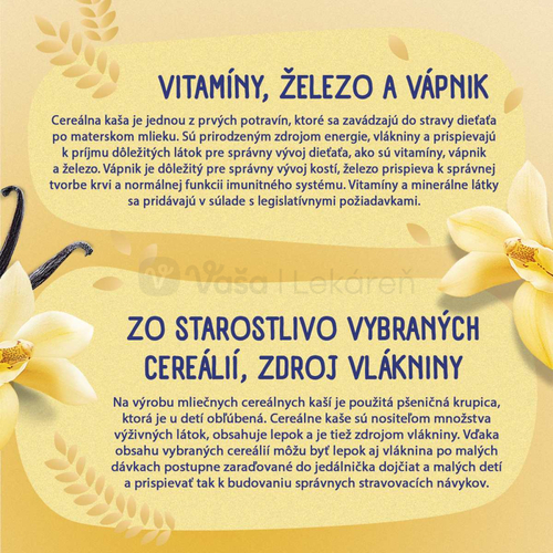 Sunar Mliečna kaša krupicová Na dobrú noc Vanilková (od ukončeného 6. mesiaca)