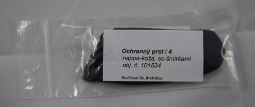 Kožený prst so šnúrkami, č. 4