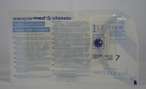 Sempermed Rukavice sterilné, latexové, púdrované, veľ. 7